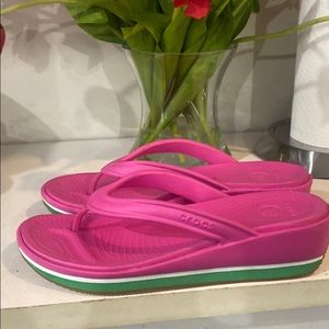 Crocs platform sandals